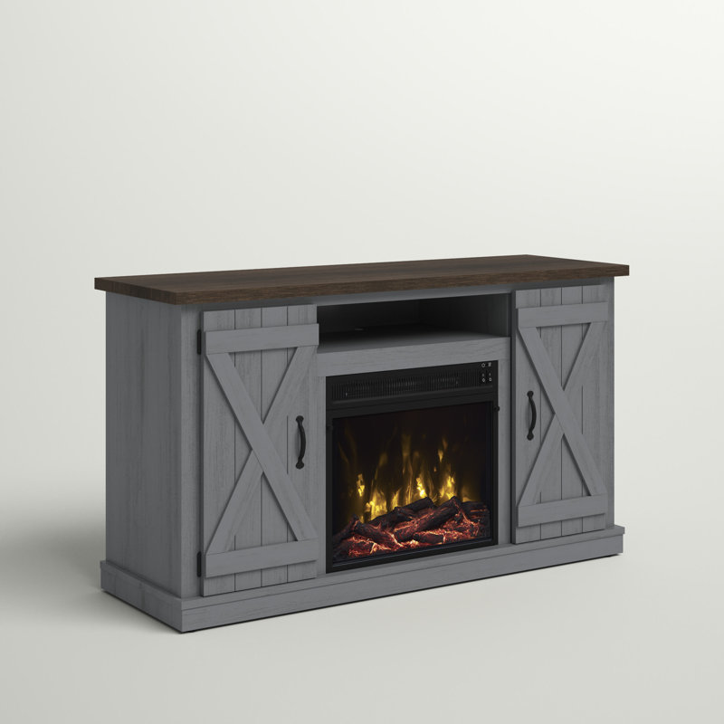 Three Posts Lorraine TV Stand for TVs up to 55" with Electric Fireplace